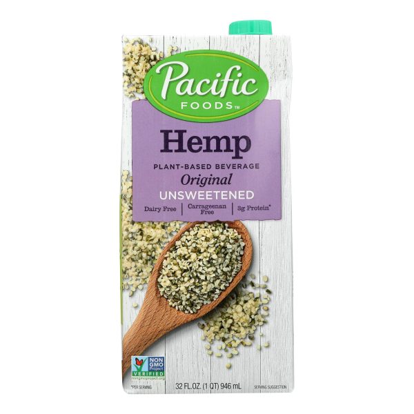 Pacific Natural Foods Hemp Original - Unsweetened - Case of 12 - 32 Fl oz. - Image 2