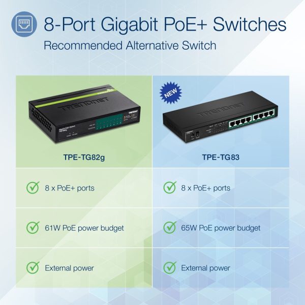 TRENDnet 8-Port Gigabit GREENnet Switch, Ethernet Network Switch, TEG-S82G, 8 x 10-100-1000 Mbps Gigabit Ethernet Ports, Ethernet Splitter, 16 Gbps, Metal, Lifetime Protection, Black - Image 2