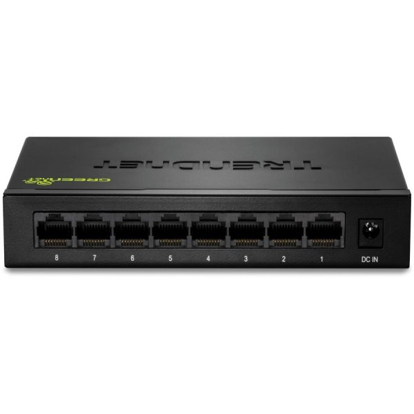 TRENDnet 8-Port Gigabit GREENnet Switch, Ethernet Network Switch, TEG-S82G, 8 x 10-100-1000 Mbps Gigabit Ethernet Ports, Ethernet Splitter, 16 Gbps, Metal, Lifetime Protection, Black - Image 5
