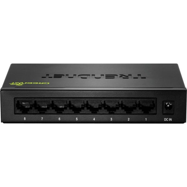 TRENDnet 8-Port Gigabit GREENnet Switch, Ethernet Network Switch, TEG-S82G, 8 x 10-100-1000 Mbps Gigabit Ethernet Ports, Ethernet Splitter, 16 Gbps, Metal, Lifetime Protection, Black - Image 10