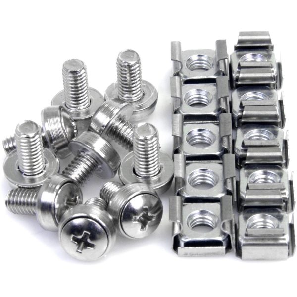 StarTech.com 50 Pkg M6 Mounting Screws and Cage Nuts - Image 2