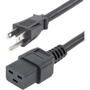 StarTech.com 6ft (1.8m) Heavy Duty Power Cord, NEMA 5-15P to C19, 15A 125V, 14AWG, Computer Power Cord, Heavy Gauge Power Cable