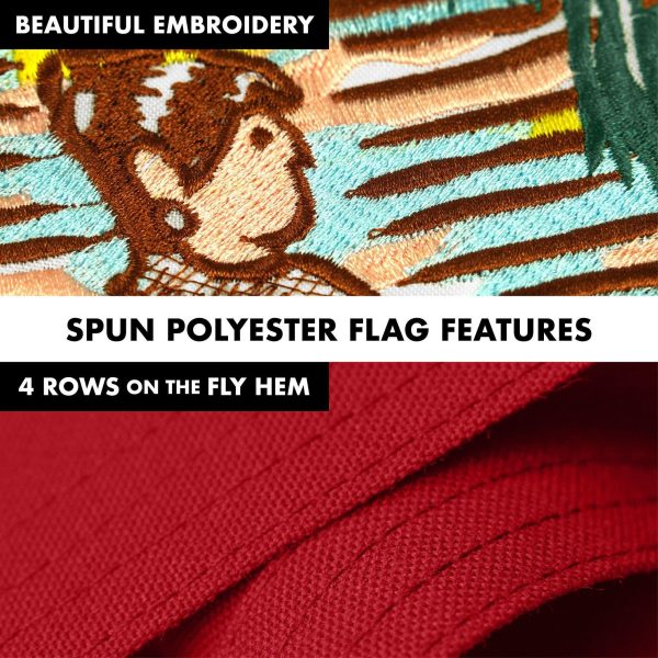 G128 Combo Pack: 5 Ft Tangle Free Aluminum Spinning Flagpole (White) & Florida FL State Flag 2x3 Ft, StormFlyer Series Embroidered 220GSM Spun Polyester | Pole with Flag Included - Image 5