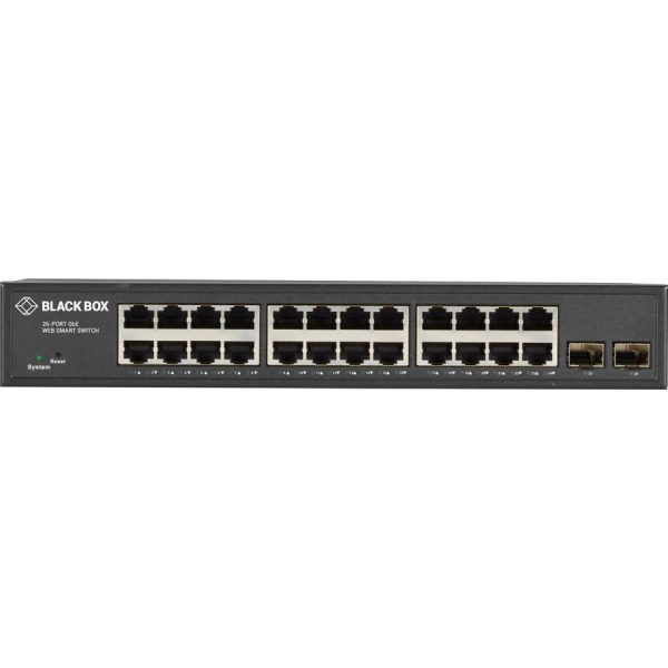 Black Box Gigabit Ethernet Managed Switch - (24) RJ-45, (2) SFP - Image 2
