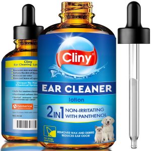Cat & Dog Ear Cleaner Drops & Wash Solution   Yeast Otic Infection Treatment & Itchy Ear Relief for Pet   Wax Remover & Flush Remedy for Any Pets