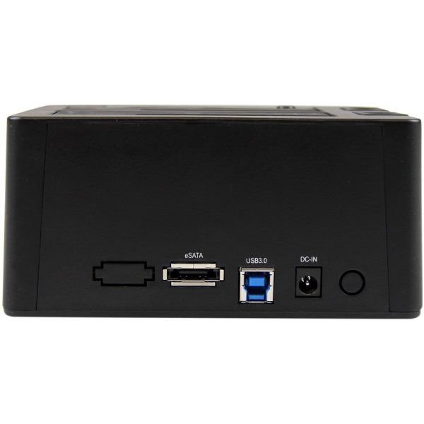 StarTech.com Dual-Bay USB 3.0 / eSATA to SATA Hard Drive Docking Station, 2.5/3.5" SATA III, SSD/HDD Dock, Top-Loading - Image 4
