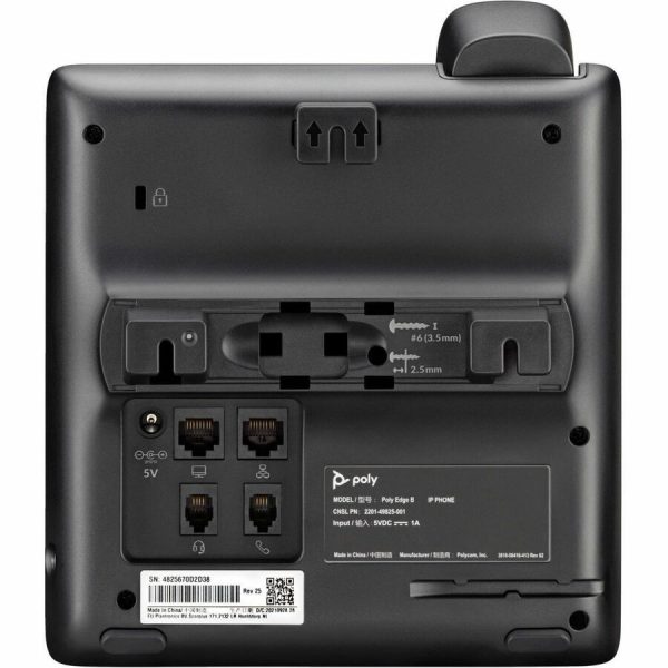 Poly Edge B30 IP Phone - Corded - Corded - Desktop, Wall Mountable - Black - Image 3