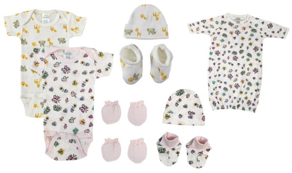 Newborn Baby Girl 9 Pc  Sets Nc_0635
