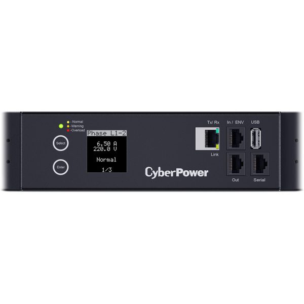 CyberPower PDU83108 3 Phase 200 - 240 VAC 60A Switched Metered-by-Outlet PDU - Image 3
