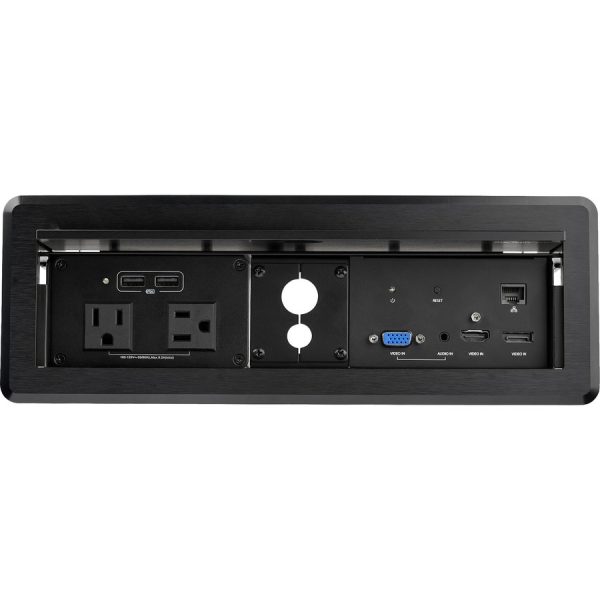 StarTech.com Conference Table Box for AV Connectivity & Charging, 4K HDMI/DP or VGA, GbE, Audio, Power Center w/ 2x USB & 2x UL AC Outlets - Image 5