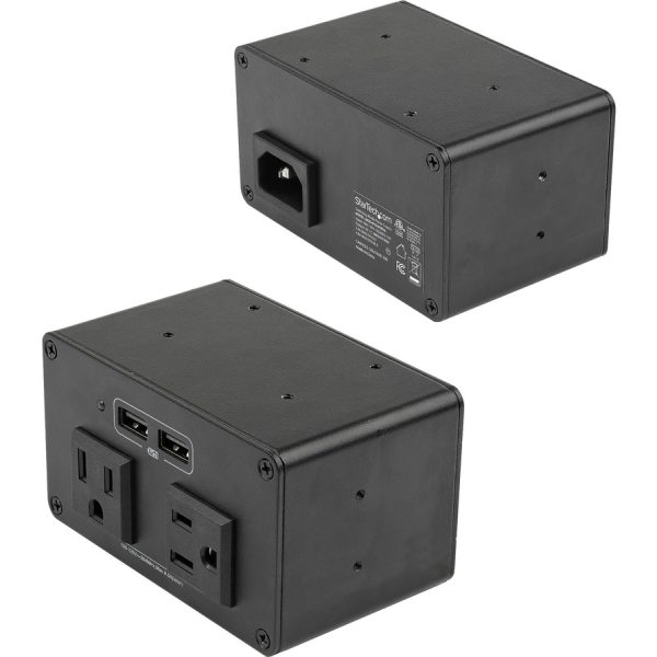StarTech.com Conference Table Box for AV Connectivity & Charging, 4K HDMI/DP or VGA, GbE, Audio, Power Center w/ 2x USB & 2x UL AC Outlets - Image 6