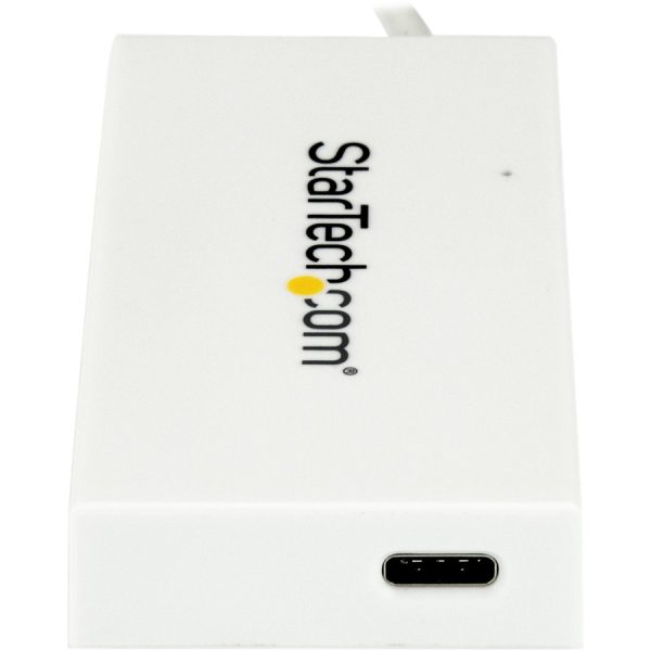 StarTech.com 4 Port USB C Hub with 1x USB-C & 3x USB-A (SuperSpeed 5Gbps) - USB Bus Powered - Portable/Laptop USB 3.0 Type-C Hub - White - Image 4