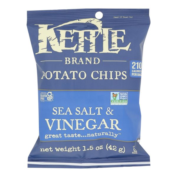 Kettle Brand Potato Chips - Sea Salt and Vinegar - 1.5 oz - case of 24 - Image 3