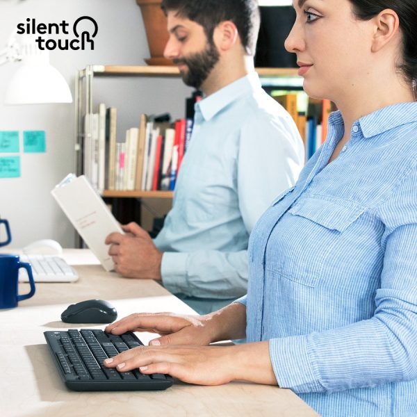 Logitech MK295 Wireless Mouse & Keyboard Combo with SilentTouch Technology, Graphite - Image 2