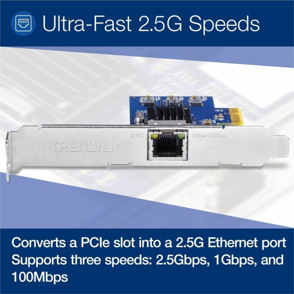 TRENDnet 2.5Gase-T PCIe Network Adapter; Standard and Low-Profile Brackets Included; Windows; Server; Linux and Vmware Esxi 6.X; 5.X; TEG-25GECTX - Image 5
