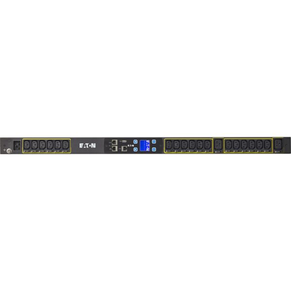 Eaton Metered Input rack PDU, 0U, L6-20P, C20 input, 3.84 kW max, 100-240V, 16A, 10 ft cord, Single-phase, Outlets: (18) C13 Outlet grip, (2) C19 Outlet grip - Image 2