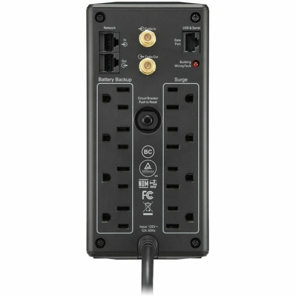 APC Back-UPS 850, Compact Tower, 850VA, 120V, AVR, LCD, 8 NEMA outlets (4 surge) - Image 2