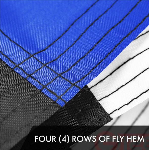 G128 Thin Blue Line Flag | 16x24 In | ToughWeave Series Embroidered 300D Polyester | Duty and Honor Flag, Embroidered Design, Indoor/Outdoor, Brass Grommets - Image 5
