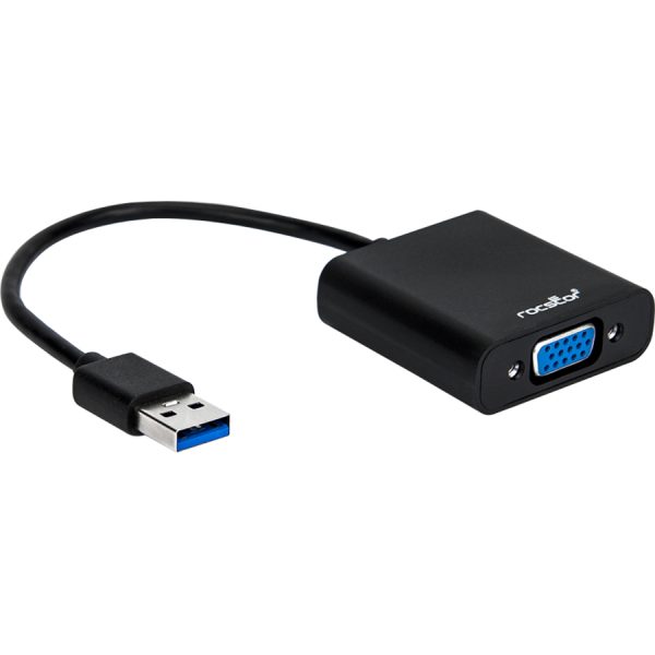 Rocstor Premium USB to VGA Adapter - USB 3.0 to VGA External USB Video Graphics Adapter for PC - Resolutions up to 1920x1200 1080p- 1x USB 3.0 Type A Male, 1 x VGA Female - 6" - Black - Compatible with PC USB GRAPHICS CARD ADAPTER - Image 4