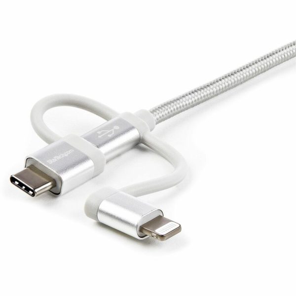 StarTech.com 6ft (1.8m) USB Multi-Charging Cable, USB-A to Lightning/USB-C/Micro-USB, Apple MFi Certified, Braided Nylon Jacket; USB 3-in-1 Charger Cable/Cord - Image 4