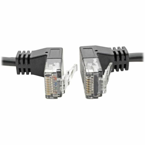 Eaton Tripp Lite Series Right-Angle Cat6 Gigabit Snagless Molded Slim UTP Ethernet Cable (RJ45 M/M), Black, 2 ft. (0.61 m) - Image 3