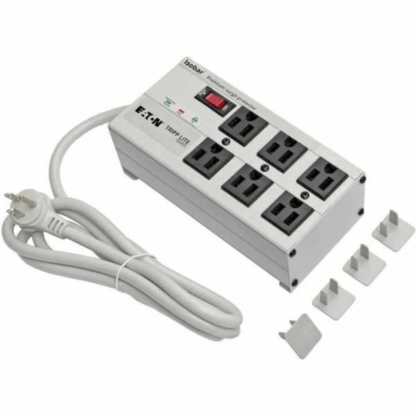 Eaton Tripp Lite Series Isobar 6-Outlet Surge Protector, 6 ft. Cord with Right-Angle Plug, 3330 Joules, Diagnostic LEDs, Metal Housing - Image 7
