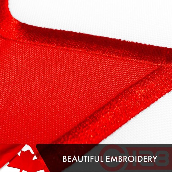 G128 10 Pack: Canada Canadian Flag | 3x6 Ft | Double ToughWeave Series Double Sided Embroidered 210D Polyester | Country Flag, Embroidered Design, Indoor/Outdoor, Brass Grommets, Heavy Duty, 3-ply - Image 4