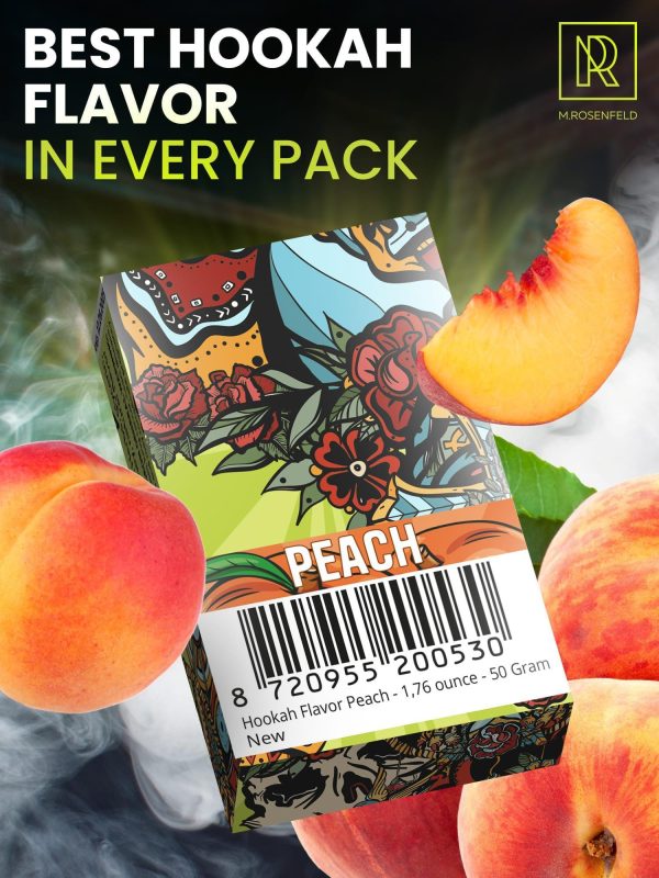 Hookah Flavors Peach   176 ounce (50 gram) Hookah Shisha Tobacco Free Molasses Hookah Tobacco & Nicotine Free Peach Shisha with Real Organic Shisha Hookah Flavors Peach Hookah Flavor - Image 3