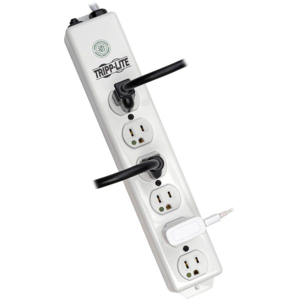 Eaton Tripp Lite Series Safe-IT Medical-Grade Power Strip, UL 1363, 6x Hospital-Grade Outlets, Antimicrobial, 1.5 ft. (0.45 m) Cord - Image 2