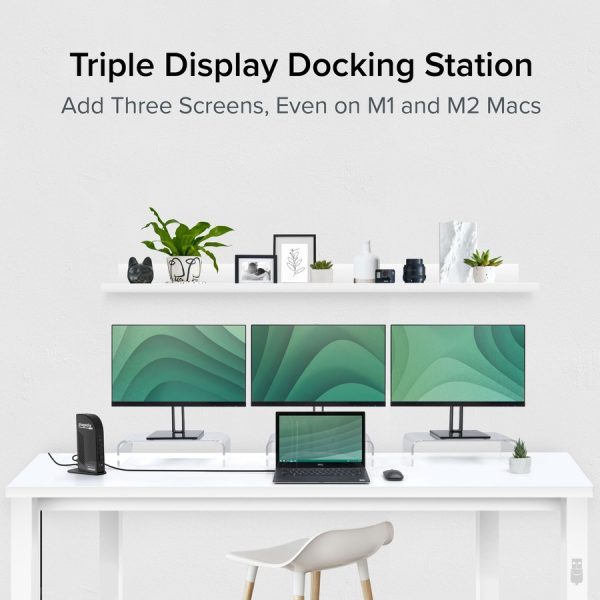 Plugable 13-in-1 USB-C Triple Monitor Docking Station with 100W Charging, Compatible with Windows, Mac, and Chrome with Thunderbolt 3 / 4 or USB-C - Image 3