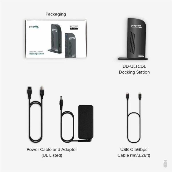 Plugable 13-in-1 USB-C Triple Monitor Docking Station with 100W Charging, Compatible with Windows, Mac, and Chrome with Thunderbolt 3 / 4 or USB-C - Image 7