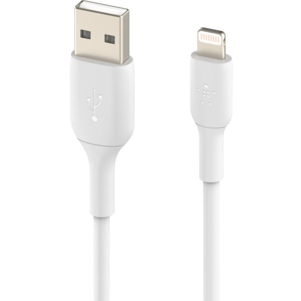 Belkin BoostCharge Lightning to USB-A Cable (3 meter / 9.9 foot, White) - Image 2