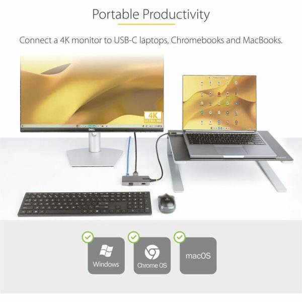 StarTech.com USB-C Multiport Adapter, 4K60Hz HDMI, HDR, 2-Port 5Gbps USB Hub, 100W PD Pass-Through, GbE, Mini Dock, Windows/macOS/ChromeOS - Image 8