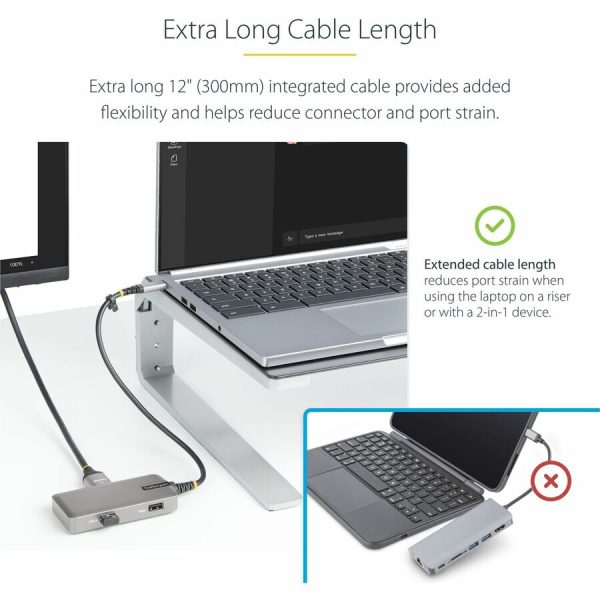 StarTech.com USB-C Multiport Adapter, 4K60Hz HDMI, HDR, 2-Port 5Gbps USB Hub, 100W PD Pass-Through, GbE, Mini Dock, Windows/macOS/ChromeOS - Image 10