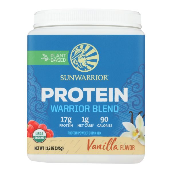 Sunwarrior Warrior Vanilla Blend Pea, Hemp Seed & Goji Berry Blended Protein  - 1 Each - 375 GRM - Image 3