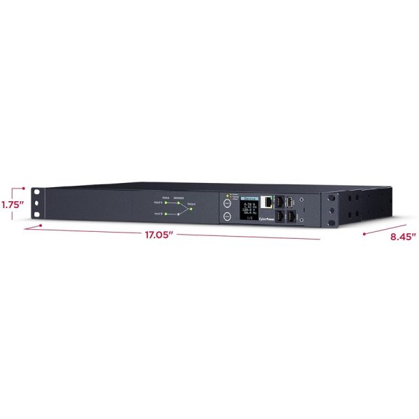 CyberPower PDU44004 Single Phase 240 - 200 VAC 15A Switched ATS PDU - Image 2