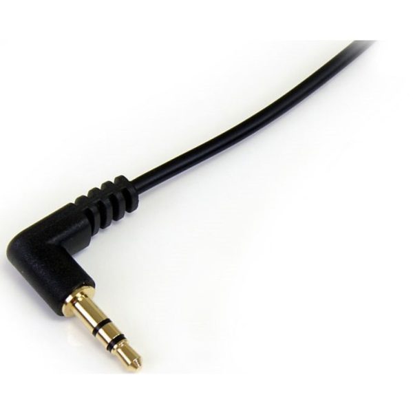 StarTech.com 6 ft Slim 3.5mm to Right Angle Stereo Audio Cable - M/M - Image 2