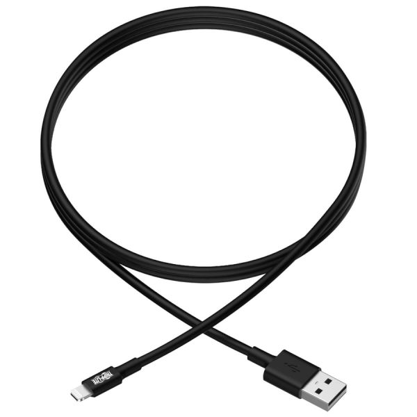 Eaton Tripp Lite Series USB-A to Lightning Sync/Charge Cable (M/M) - MFi Certified, Black, 3 ft. (0.9 m) - Image 2