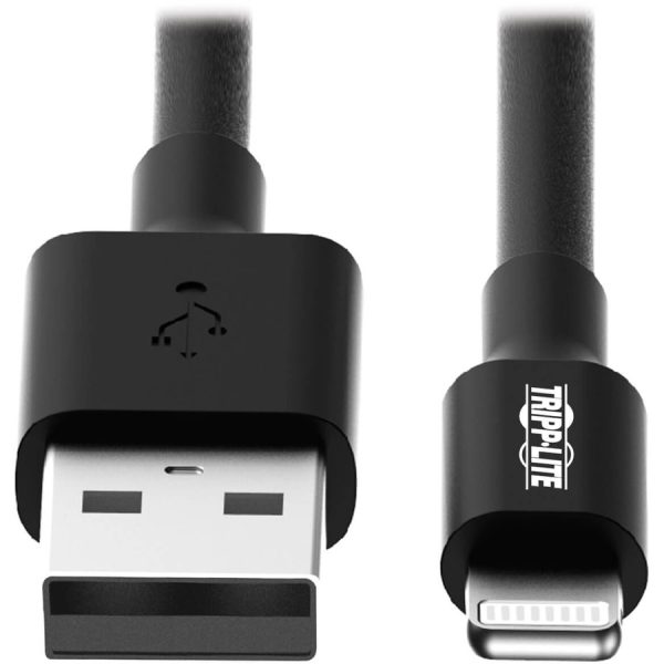 Eaton Tripp Lite Series USB-A to Lightning Sync/Charge Cable (M/M) - MFi Certified, Black, 3 ft. (0.9 m) - Image 3
