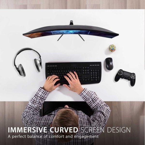 ViewSonic VX2718-PC-MHD 27 Inch Curved 1080p 1ms 180Hz Gaming Monitor with FreeSync Premium, Eye Care, HDMI and Display Port - Image 2