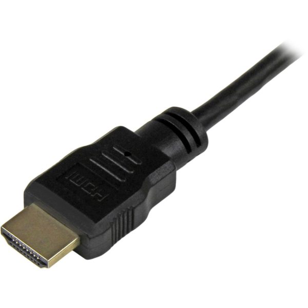 StarTech.com 1ft Mini HDMI to HDMI Cable with Ethernet, 4K 30Hz High Speed Mini HDMI 1.4 (Type-C) Device to HDMI Adapter Cable/Cord, M/M - Image 2