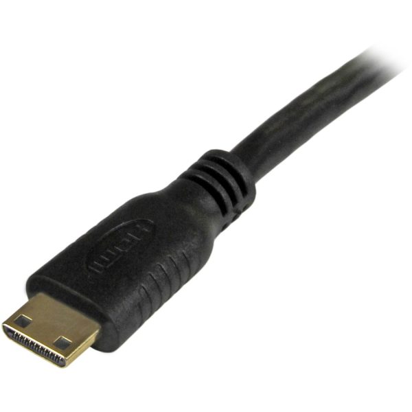 StarTech.com 1ft Mini HDMI to HDMI Cable with Ethernet, 4K 30Hz High Speed Mini HDMI 1.4 (Type-C) Device to HDMI Adapter Cable/Cord, M/M - Image 3