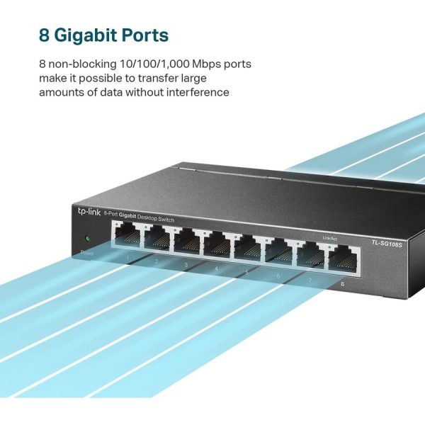 TP-Link TL-SG108S - 8 Port Gigabit Ethernet Switch - Image 6