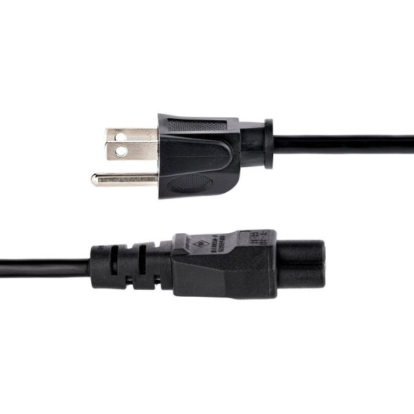 StarTech.com 3ft (1m) Laptop Power Cord, NEMA 5-15P to C5 (Clover Leaf), 10A 125V, 18AWG, Laptop Replacement Cord, Power Brick Cable - Image 3