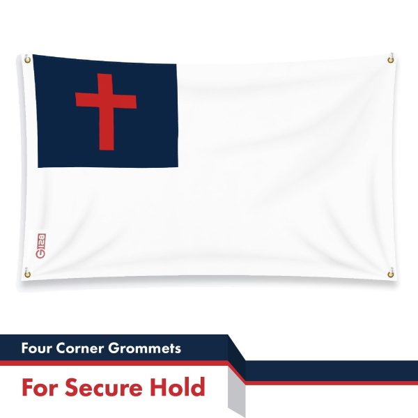 G128 3 Pack: Christian Flag | 3x5 Ft | LiteWeave Pro Series Printed 150D Polyester, 4 Corner Brass Grommets | Religious Flag, Vibrant Colors, Perfect For Balcony, More Durable Than 100D 75D Polyester - Image 6