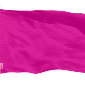 G128 Solid Pink Color Flag | 2x3 Ft | LiteWeave Pro Series Printed 150D Polyester | Indoor/Outdoor, Vibrant Colors, Brass Grommets, Thicker and More Durable Than 100D 75D Polyester