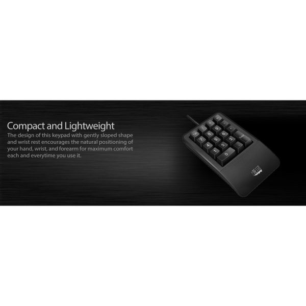 Adesso Antimicrobial Waterproof Numeric Keypad with Wrist Rest Support - Image 7