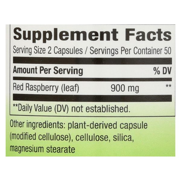 Nature's Way - Red Raspberry Leaves - 100 Capsules - Image 2