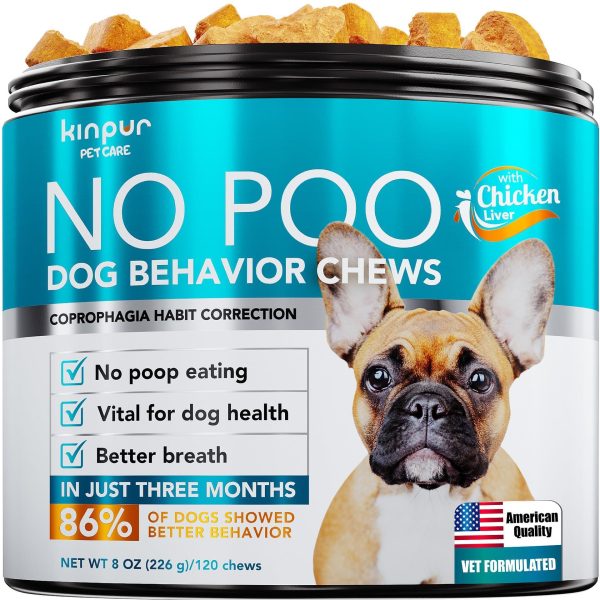 No Poo Chews for Dogs – Stop Poop Eating Behavior – Probiotics and Digestive Enzymes for Dogs – Bad Breath Support for All Breeds – Digestive and Gut Health Supplement – 180 Soft Chews