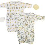 Unisex Newborn Baby 4 Piece Gown Set Nc_0755